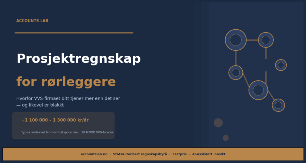 Prosjektregnskap for rørleggere og VVS-firma — Accounts Lab